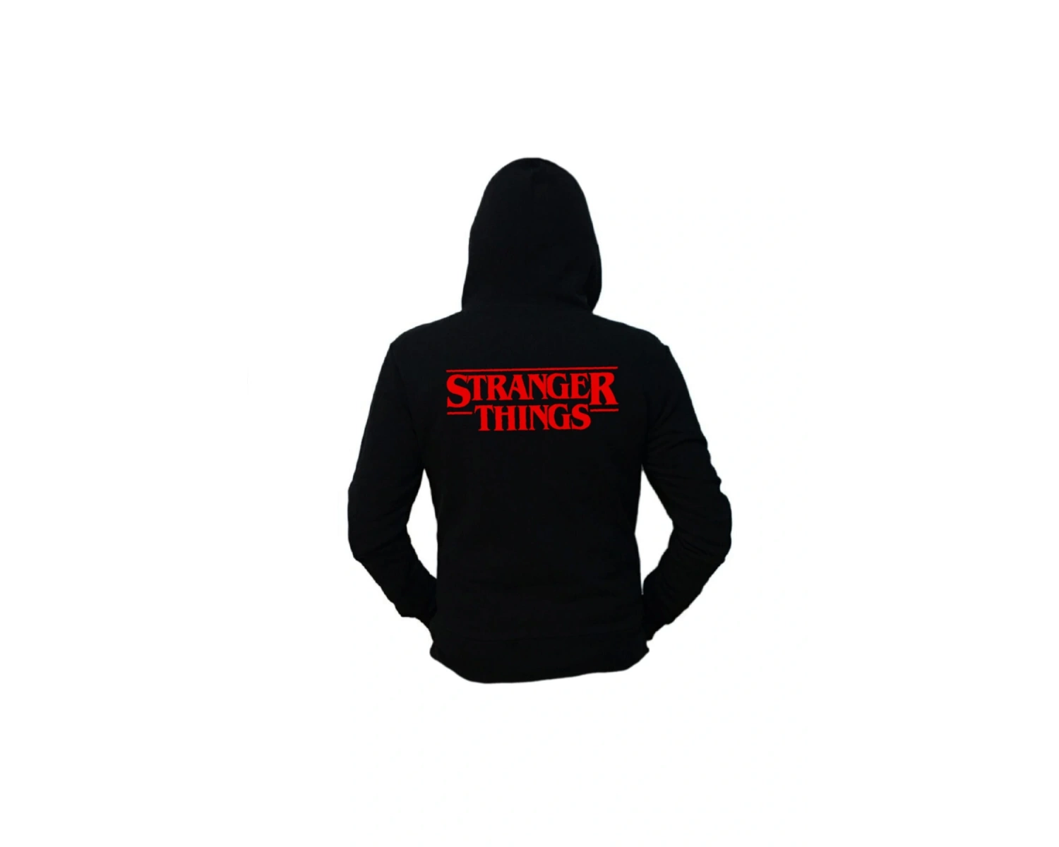 Unisex Siyah Friends Dont Lie Stranger Things  Hoodie