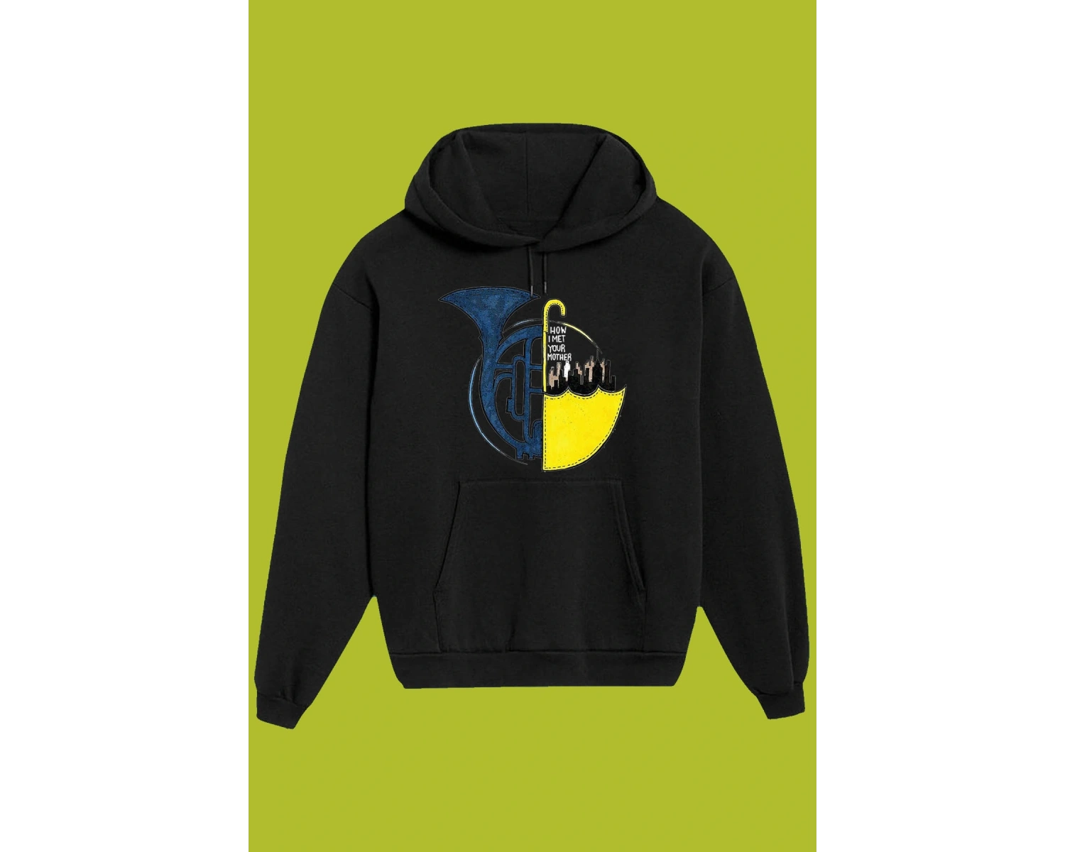 Unisex Siyah How Met Your Mother Baskılı Sweatshirt