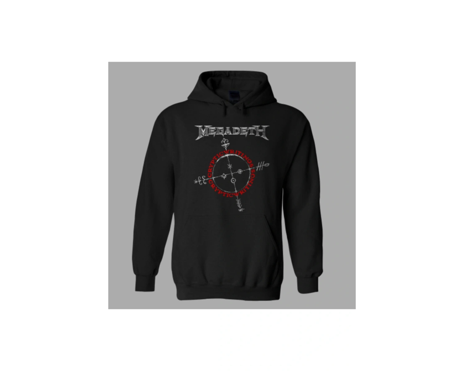 Unisex Siyah Megadeth Cryptical Writings  Hoodie