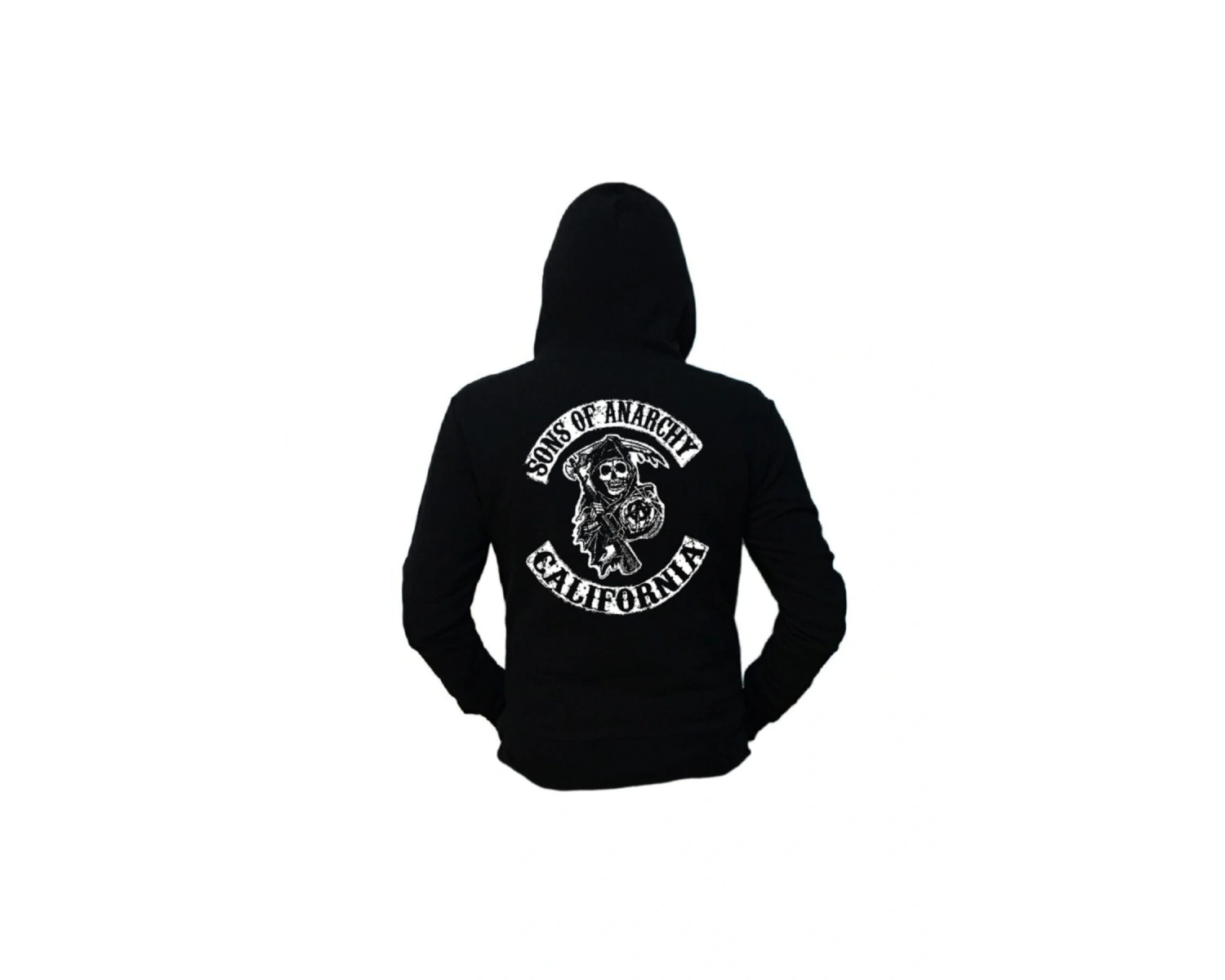 Unisex Siyah Samcro Sons Of Anarchy Sırt Baskılı Sweatshirt