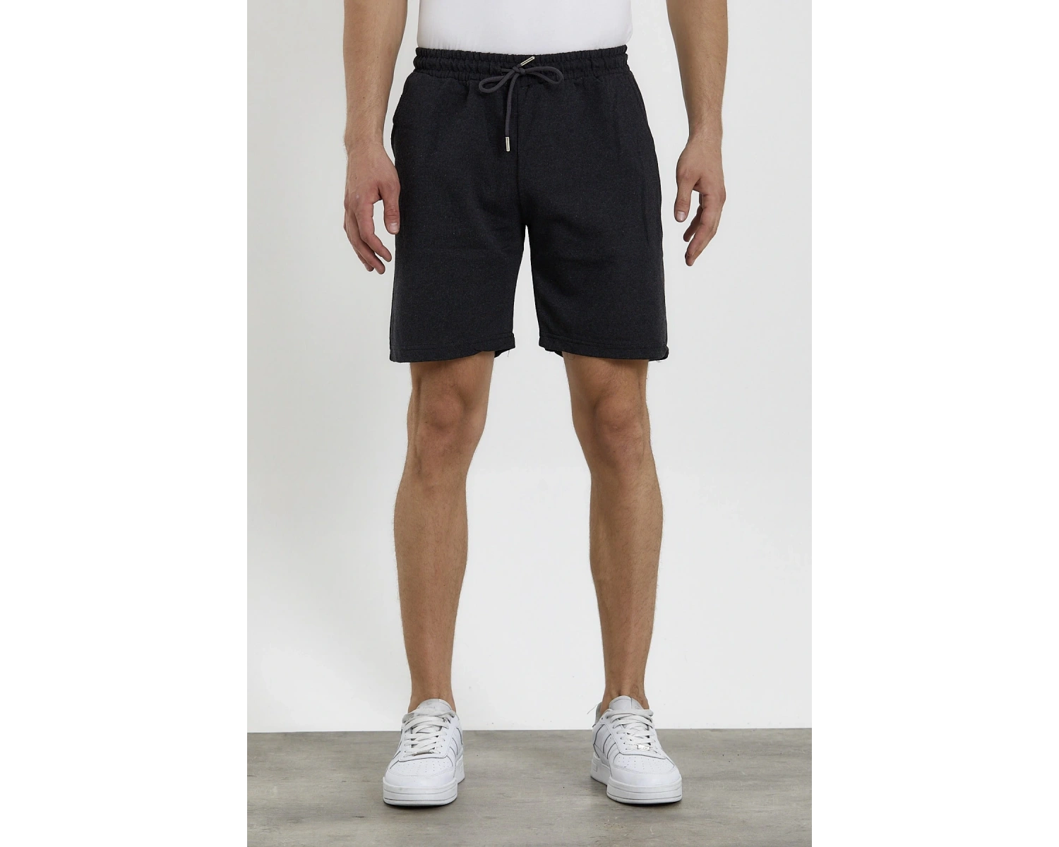 Unisex Slim Fitt Antrasit 2 Iplik Yazlık Ince Spor Şort