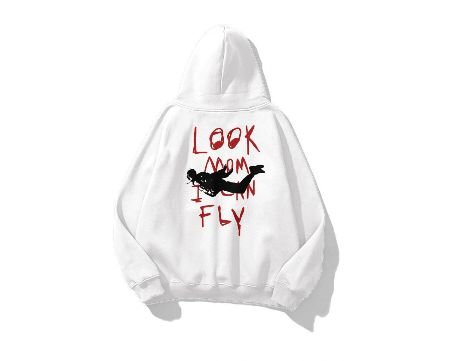 Unisex Smiley Look Mom Sweatshirt Beyaz