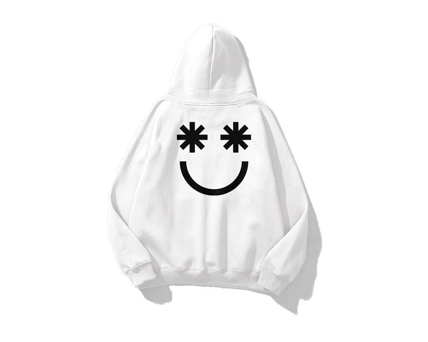 Unisex Smiley Sweatshirt Beyaz