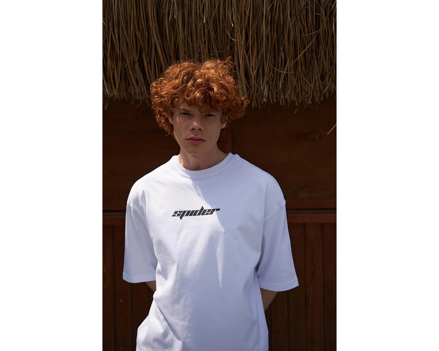 Unisex Spider Tshirt Beyaz