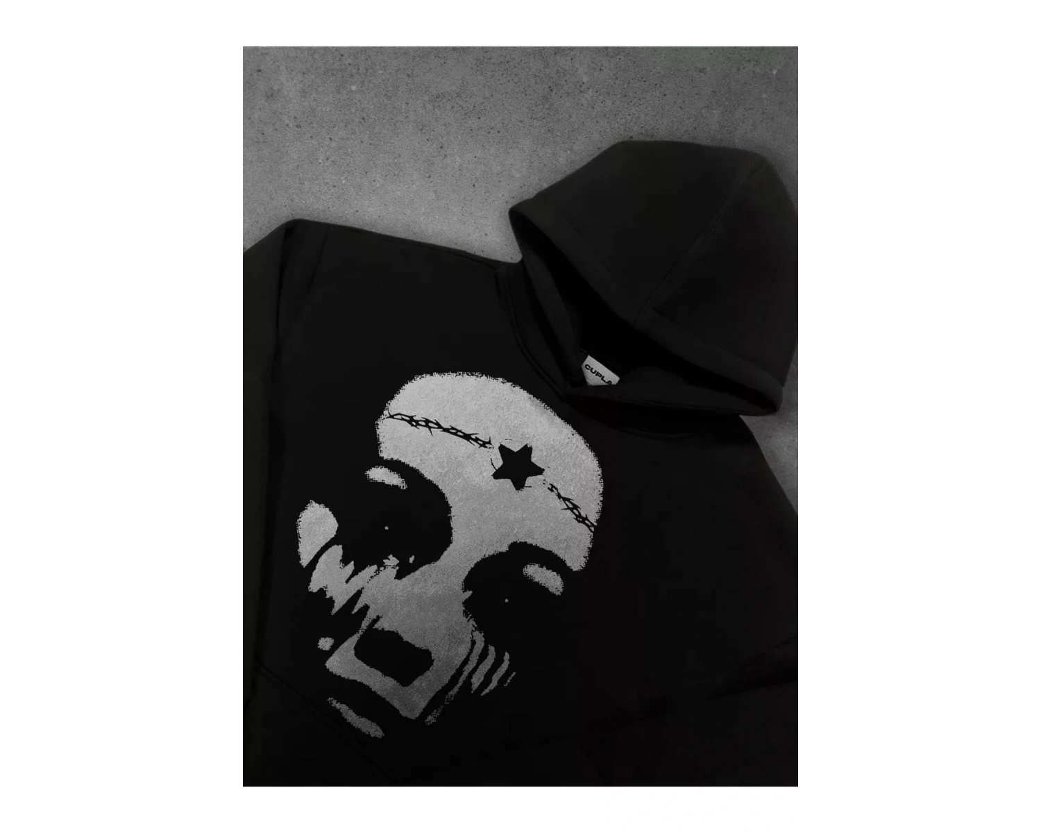 Unisex Star Face Sweatshirt Siyah