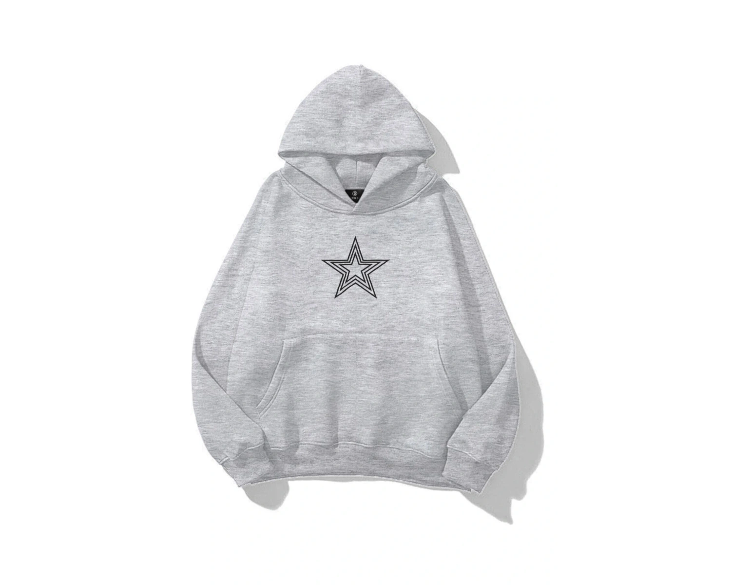 Unisex Star Stroke Taş Baskılı Sweatshirt Beyaz