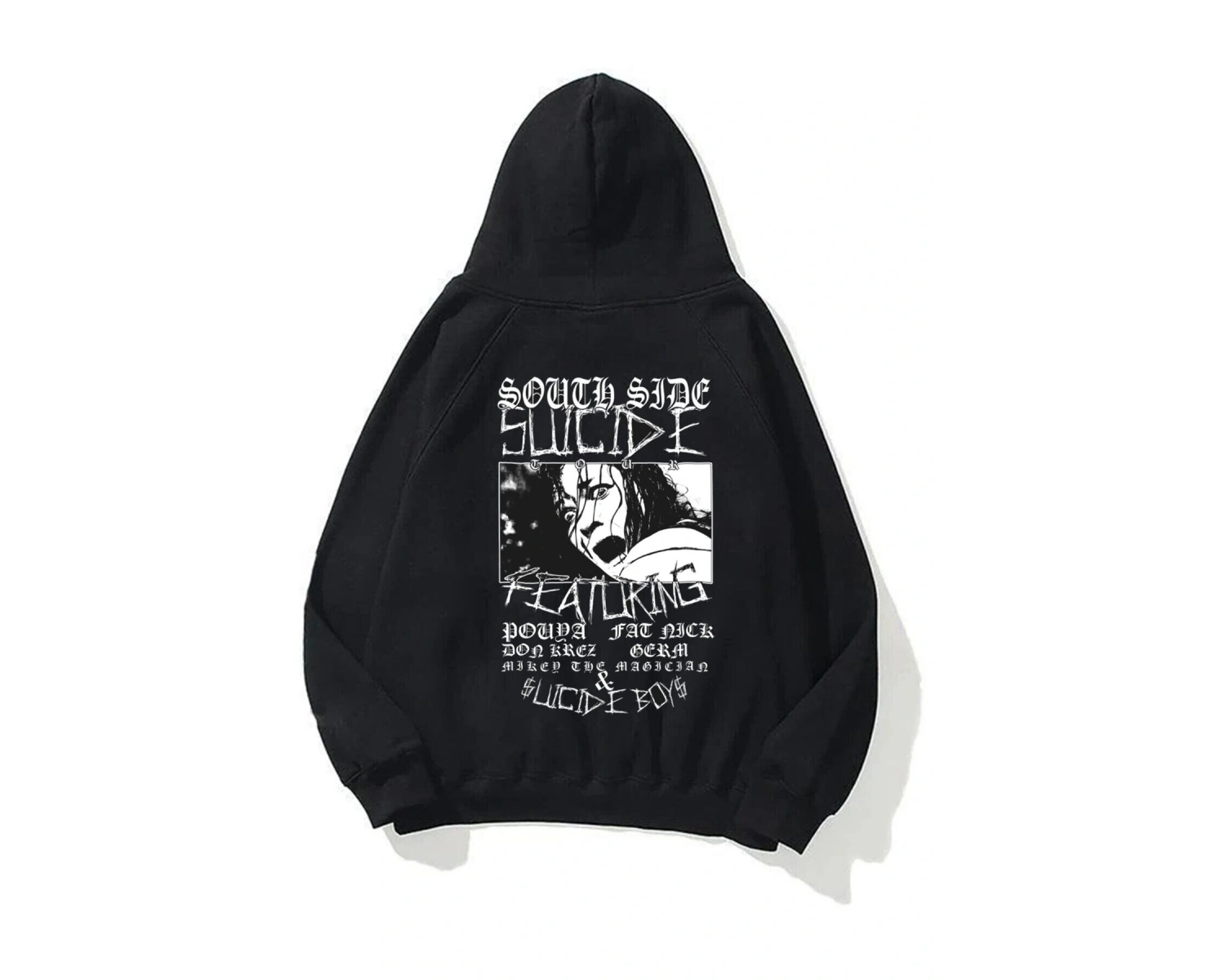 Unisex Suicideboys South Side Siyah Sweatshirt