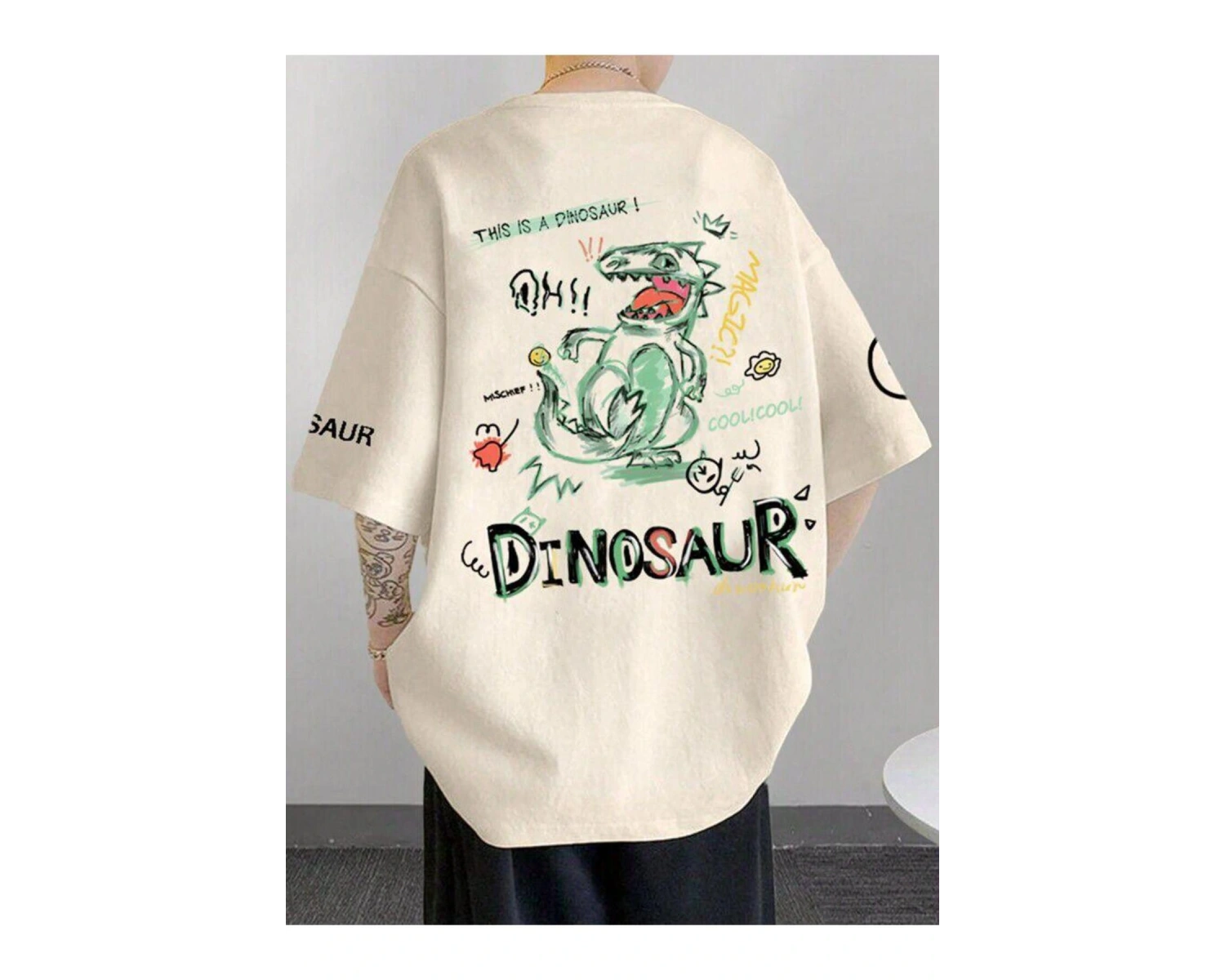 Unisex Tasarım Baskılı Oversize