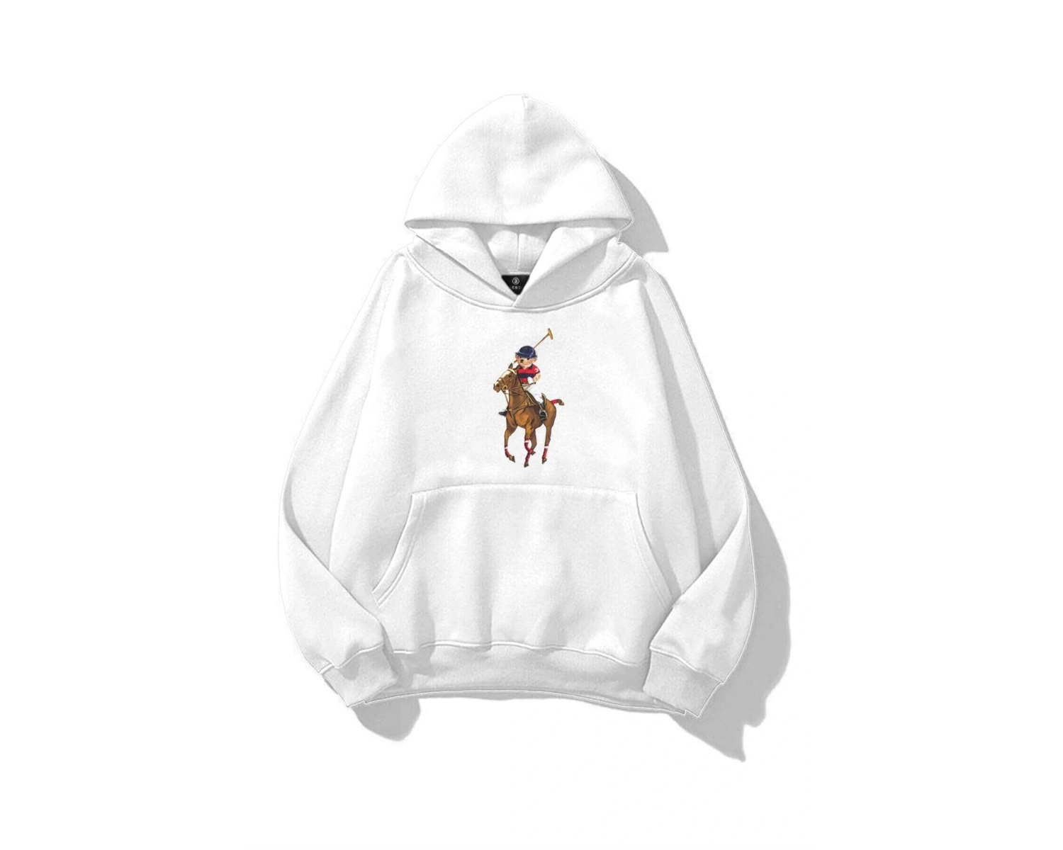 Unisex Teddy Horse Sweatshirt Beyaz