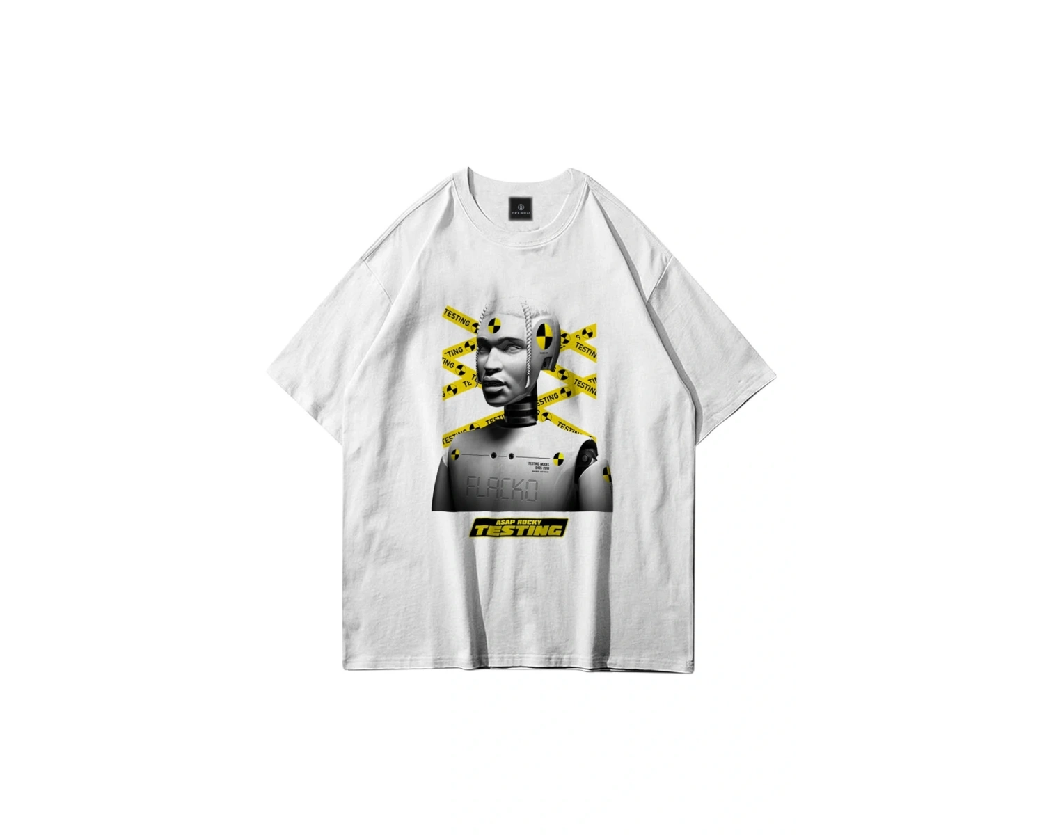 Unisex Testing Asap Rocky Beyaz T Shirt