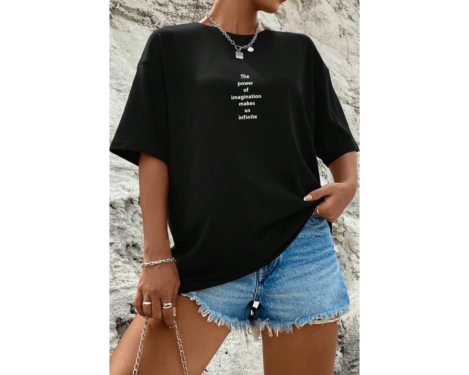 Unisex The Power Of Baskılı Tasarım Tshirt