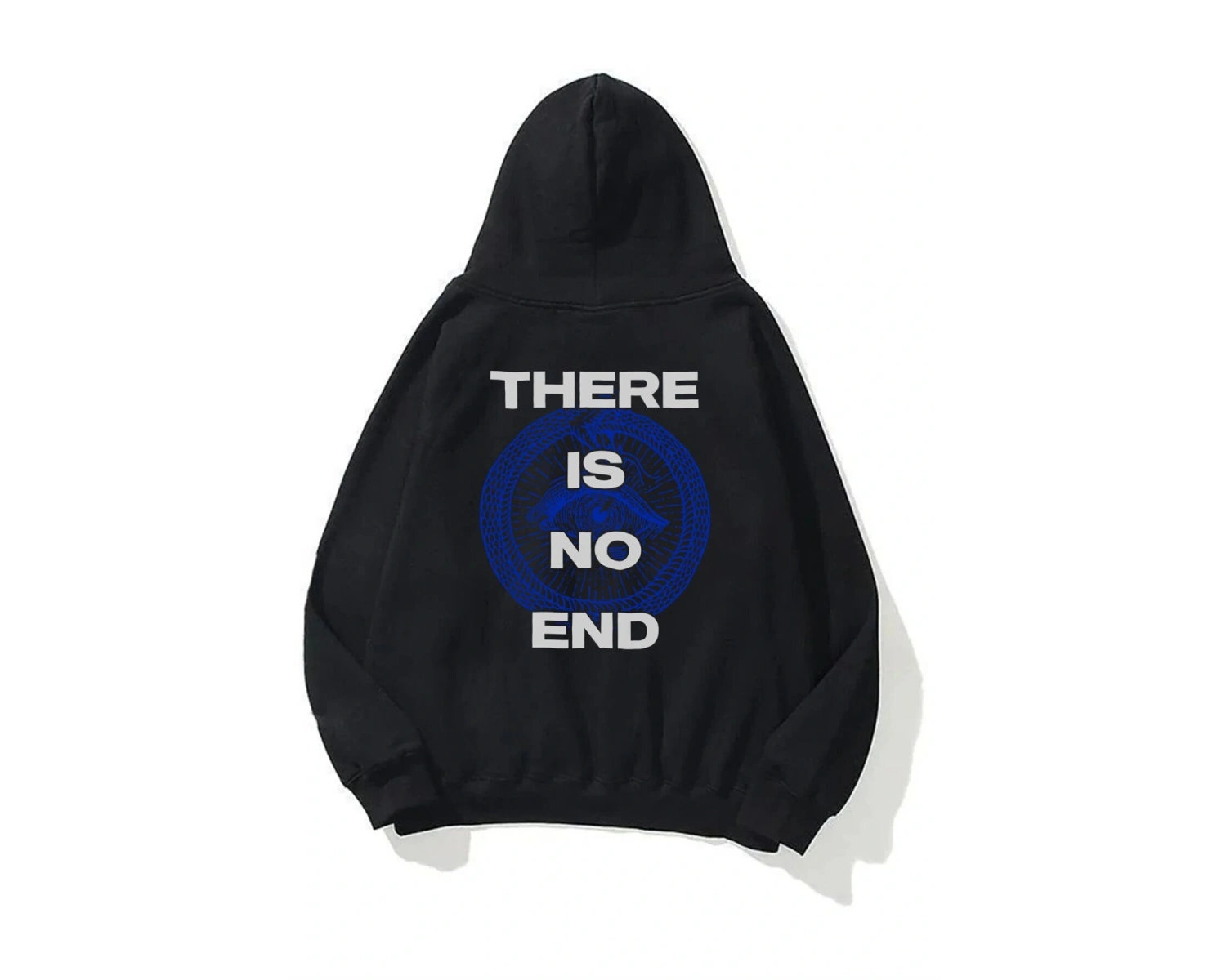Unisex There Is No End Sweatshirt Hoodie Siyah