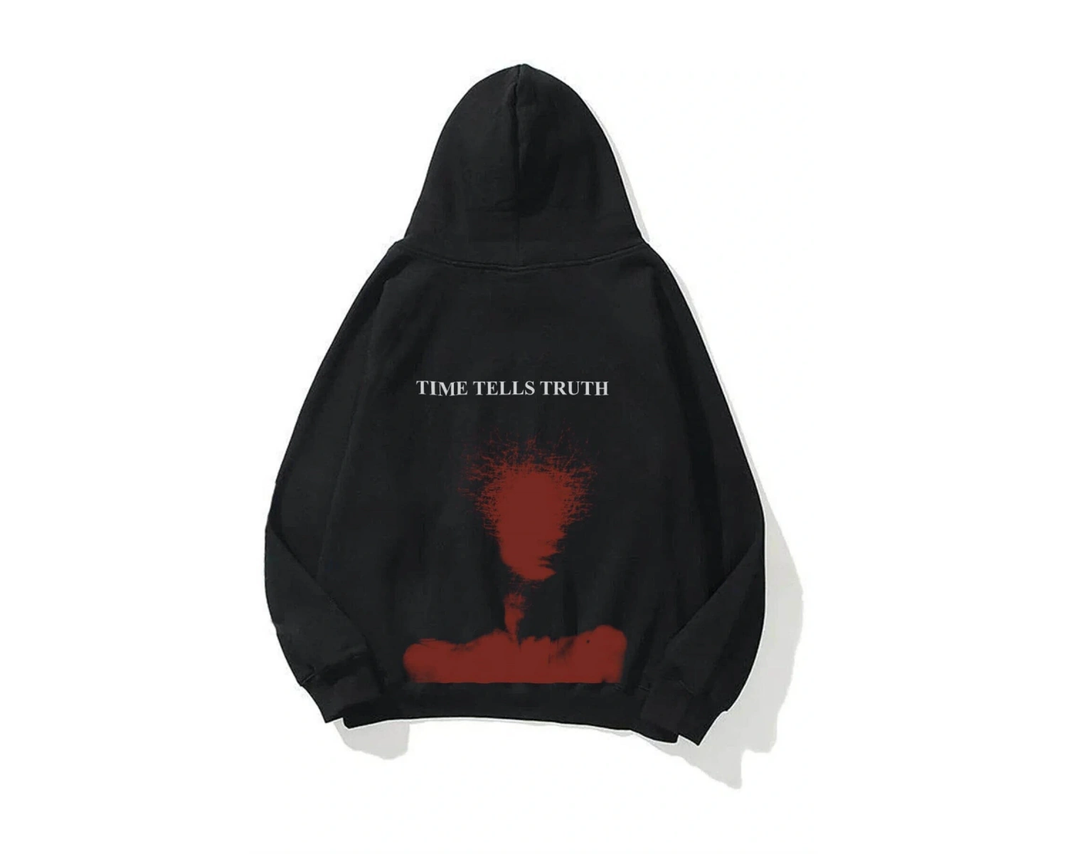 Unisex Time Tells Truth Sweatshirt Hoodie Siyah