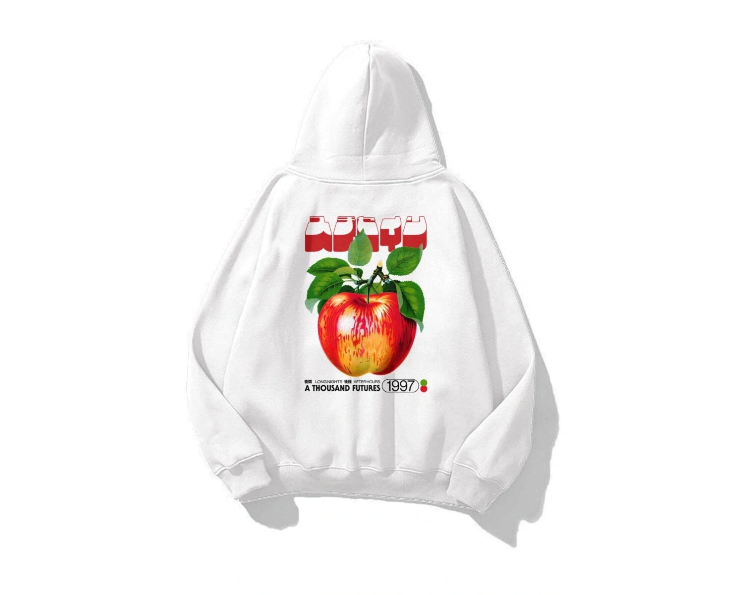 Unisex Tokyo Apple Sweatshirt Beyaz