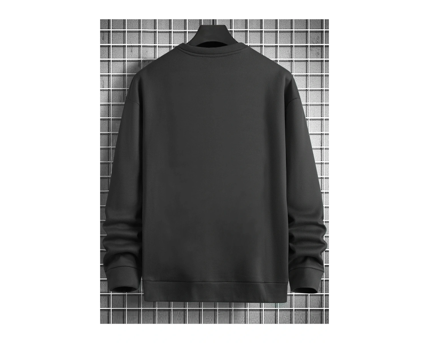 Unisex Toy Bear Baskılı Oversize Bisiklet Yaka Sweatshirt Siyah