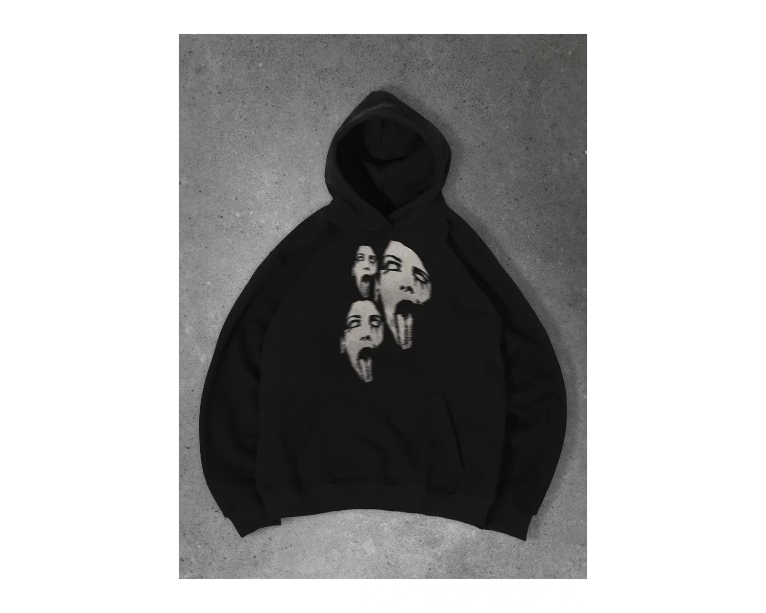 Unisex Triple Scream Sweatshirt Siyah