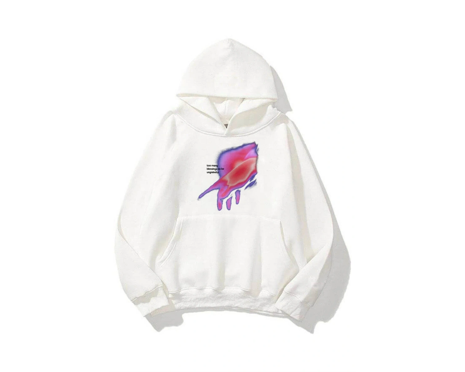 Unisex Ungrateful Sweatshirt Hoodie Beyaz