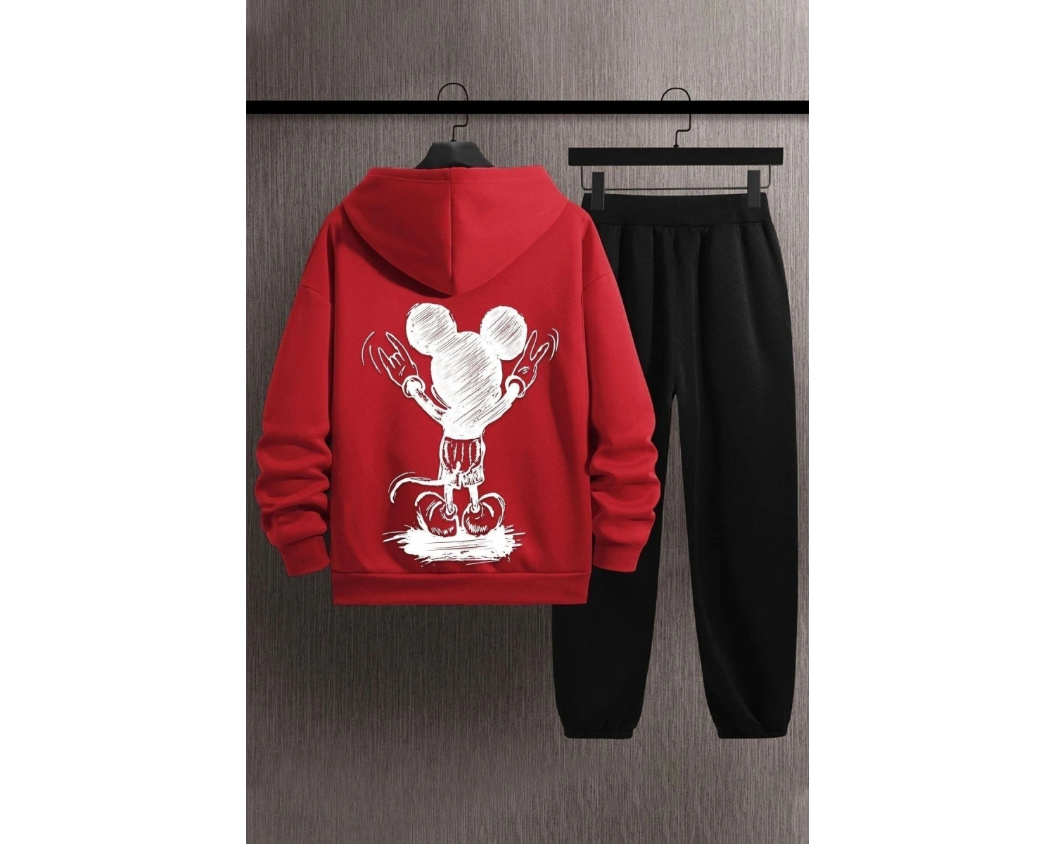 Unisex Usual Suspect Baskılı Eşofman Takımı Kp-siyah-rockmause-esh-siyah