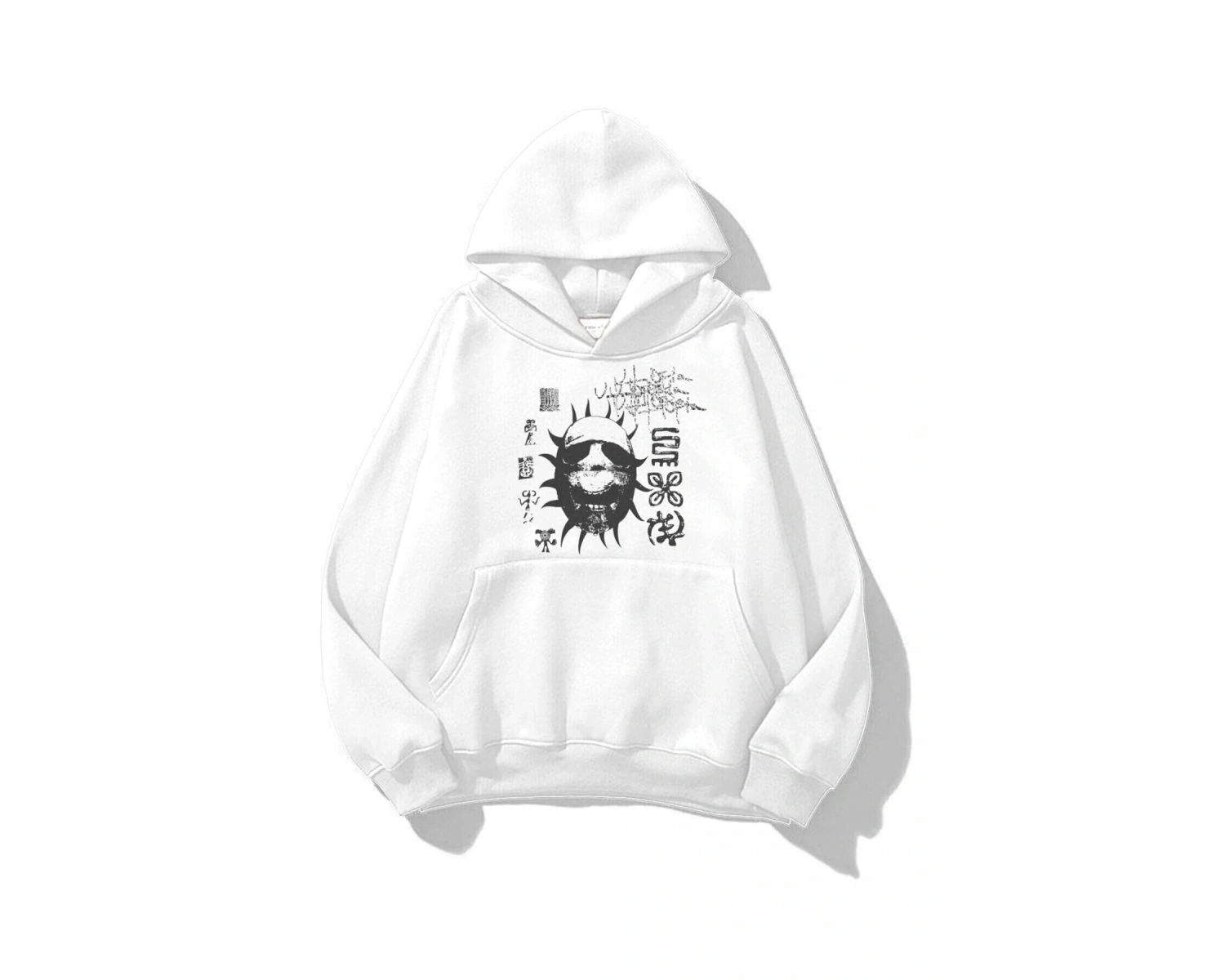 Unisex Utopia Dark Mask Travis Scott Sweatshirt Hoodie Beyaz