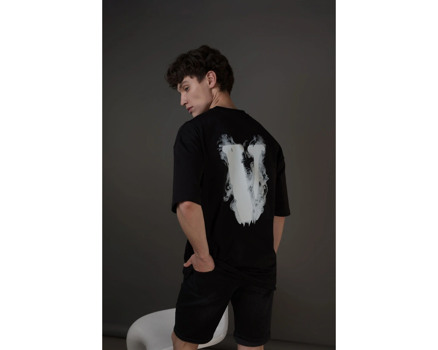 Unisex Vlone Siyah T Shirt