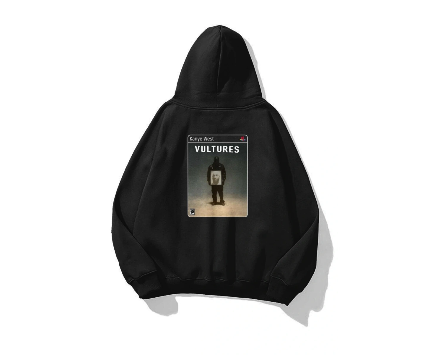 Unisex Vultures Kanye PS2 Sweatshirt Siyah