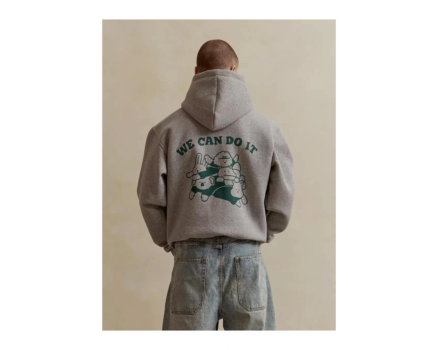 Unisex We Can Do It Sweatshirt Gri