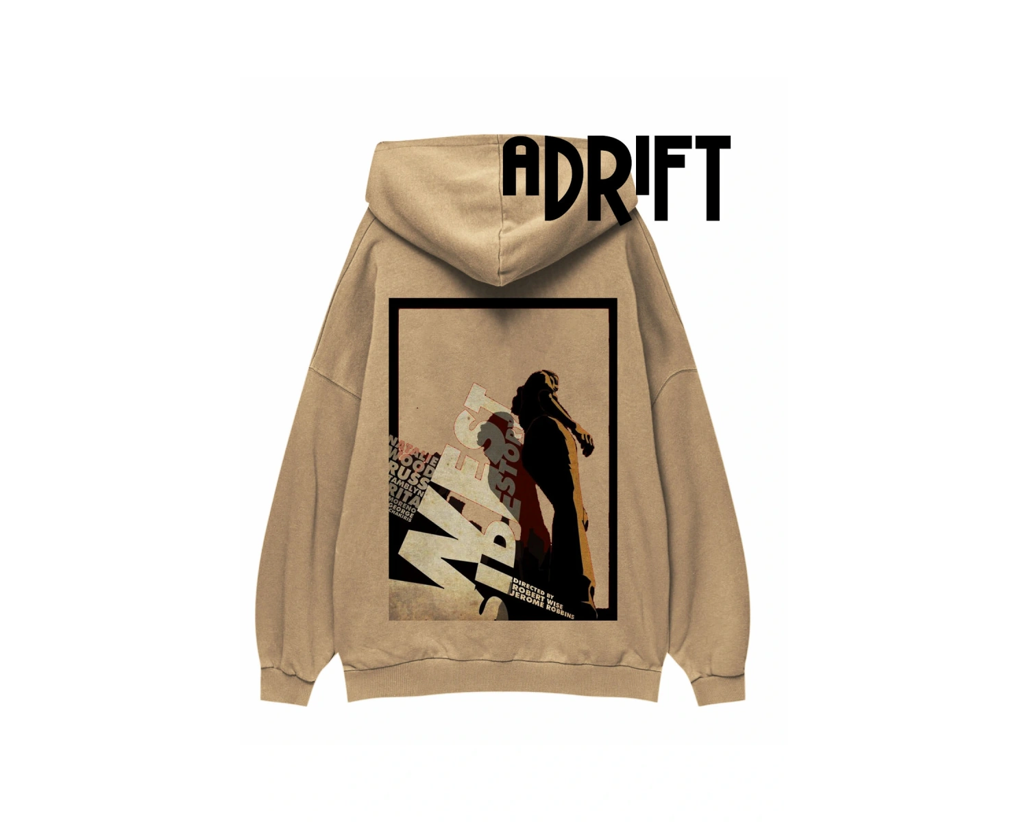 Unisex West Özel Tasarım Swearshirt Hoodie Bej