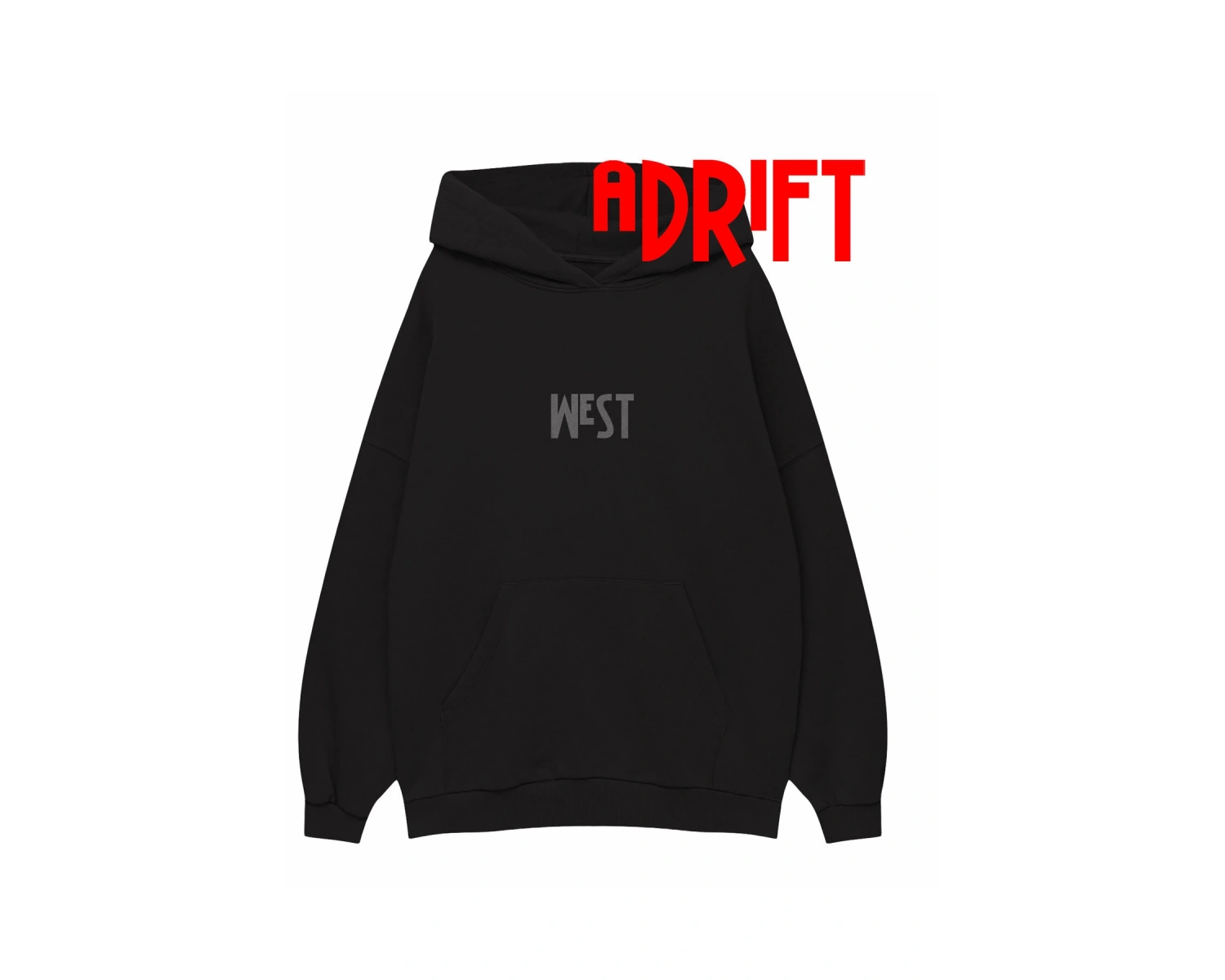Unisex West Özel Tasarım Swearshirt Hoodie Beyaz