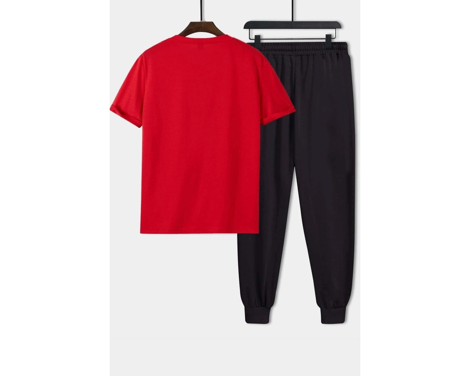 Unisex White Angel Baskılı 2li Eşofman Takımı TSH-SIYAH-BEYAZALEV-ESH-DUZ