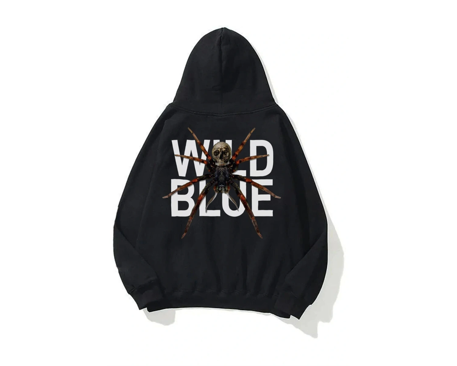 Unisex Wild Blue Sweatshirt Hoodie Siyah
