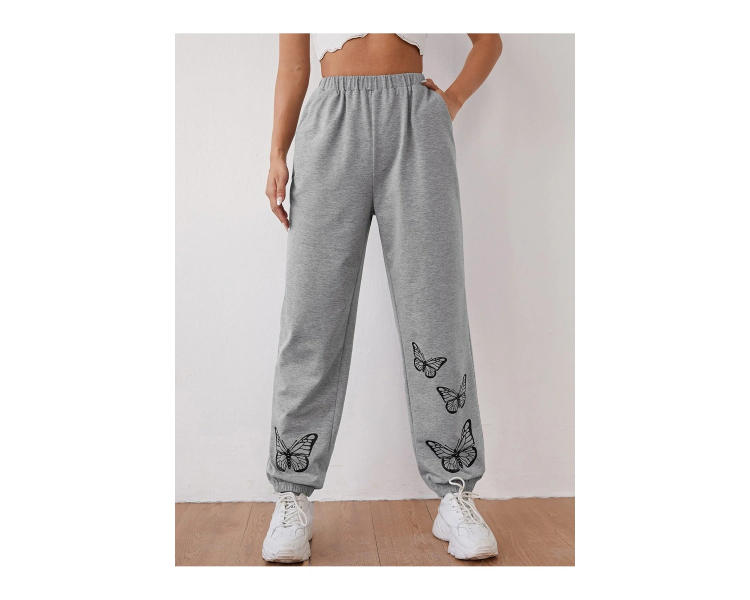 Unity Beli Lastikli Kelebek Desenli Jogger Pantolon