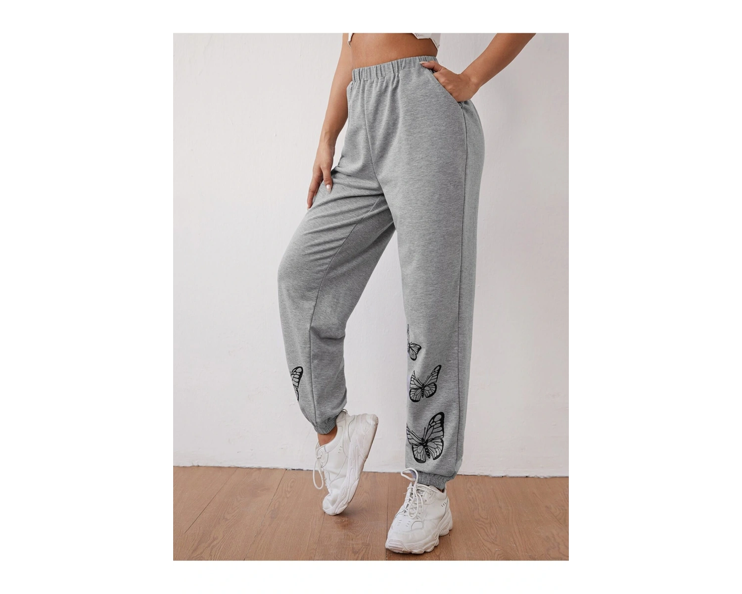 Unity Beli Lastikli Kelebek Desenli Jogger Pantolon