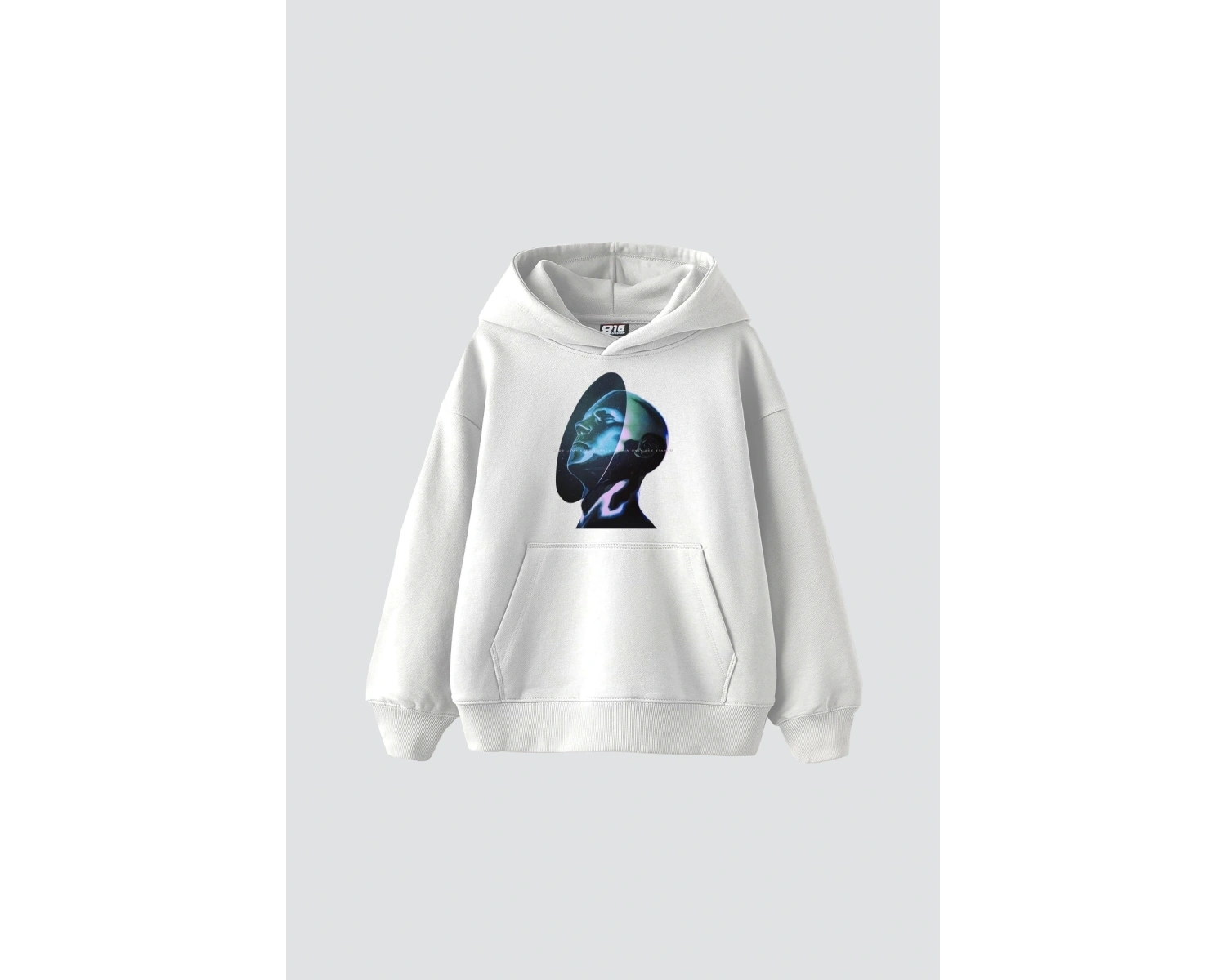 Universe Man Baskılı Oversize Unisex Premium Beyaz