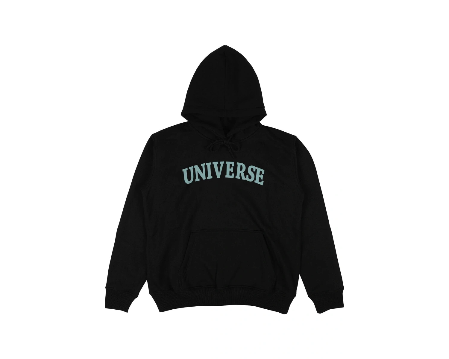 Universe Siyah Oversize Unisex Kapüşonlu Sweatshirt Hoodie