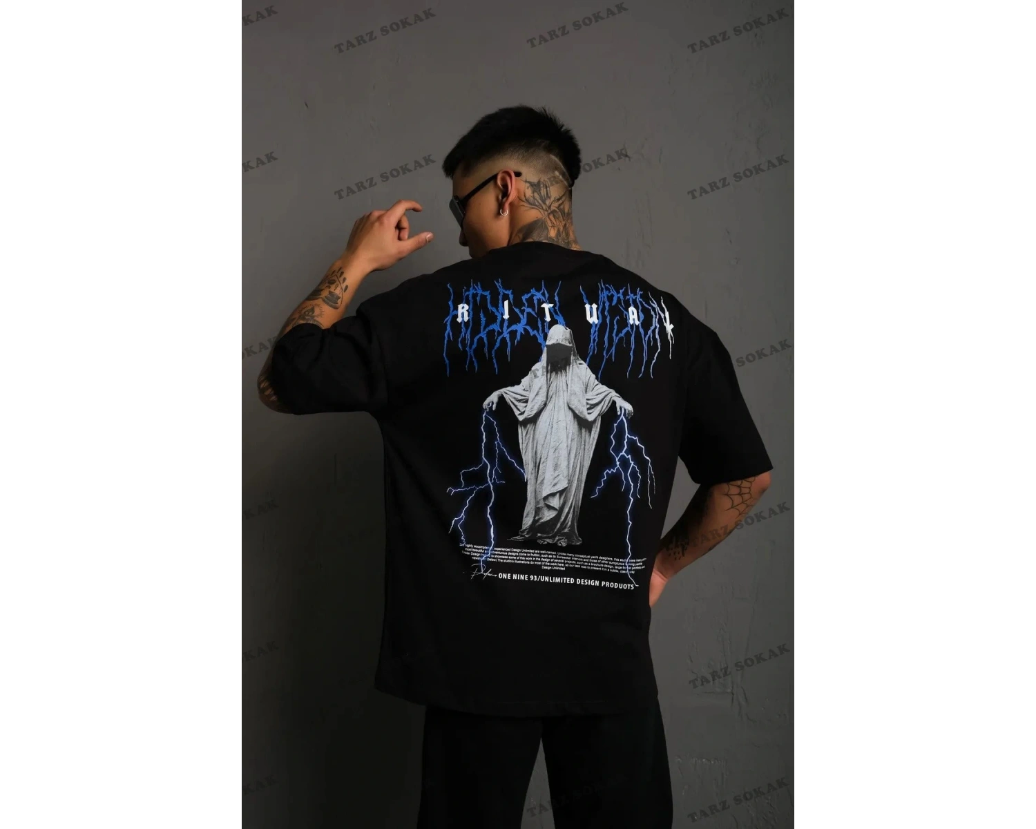 unrivaled Ritual Baskılı Oversize Pamuk Unisex