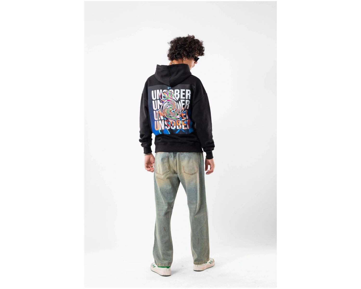 Unsober Baskılı Oversize Unisex Siyah