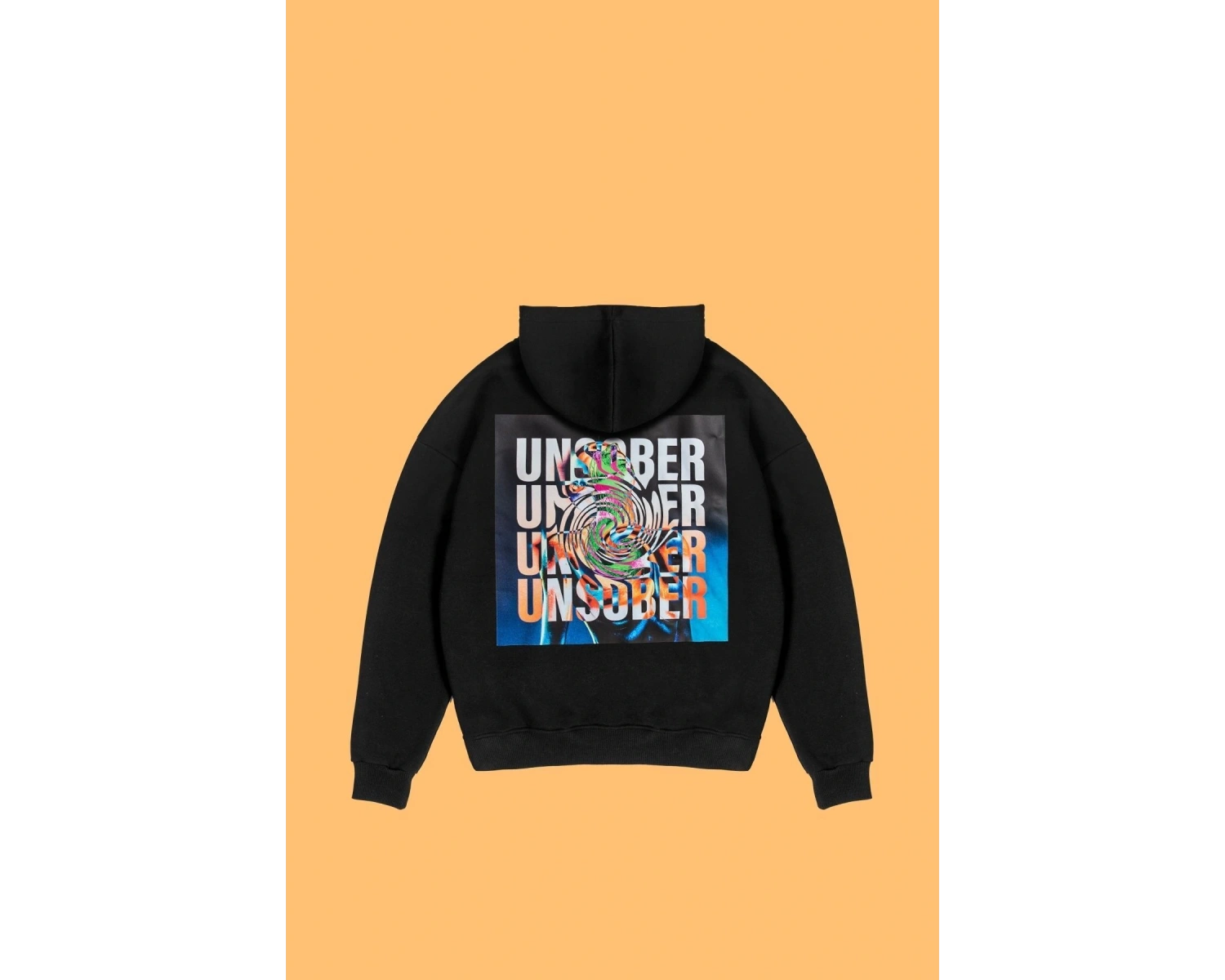 Unsober Baskılı Oversize Unisex Siyah