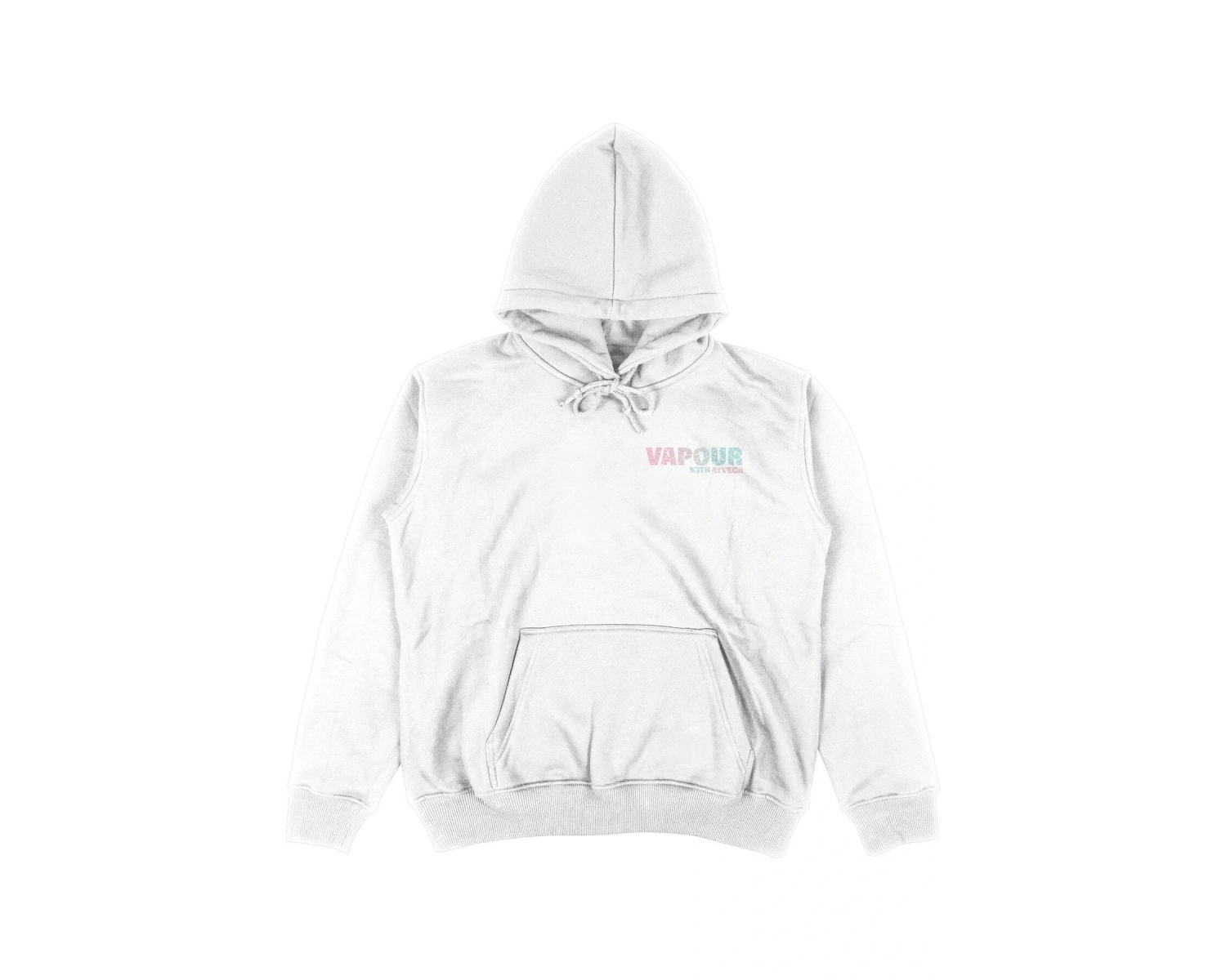 Vapour Oversize Unisex Kapüşonlu Sweatshirt Hoodie Beyaz
