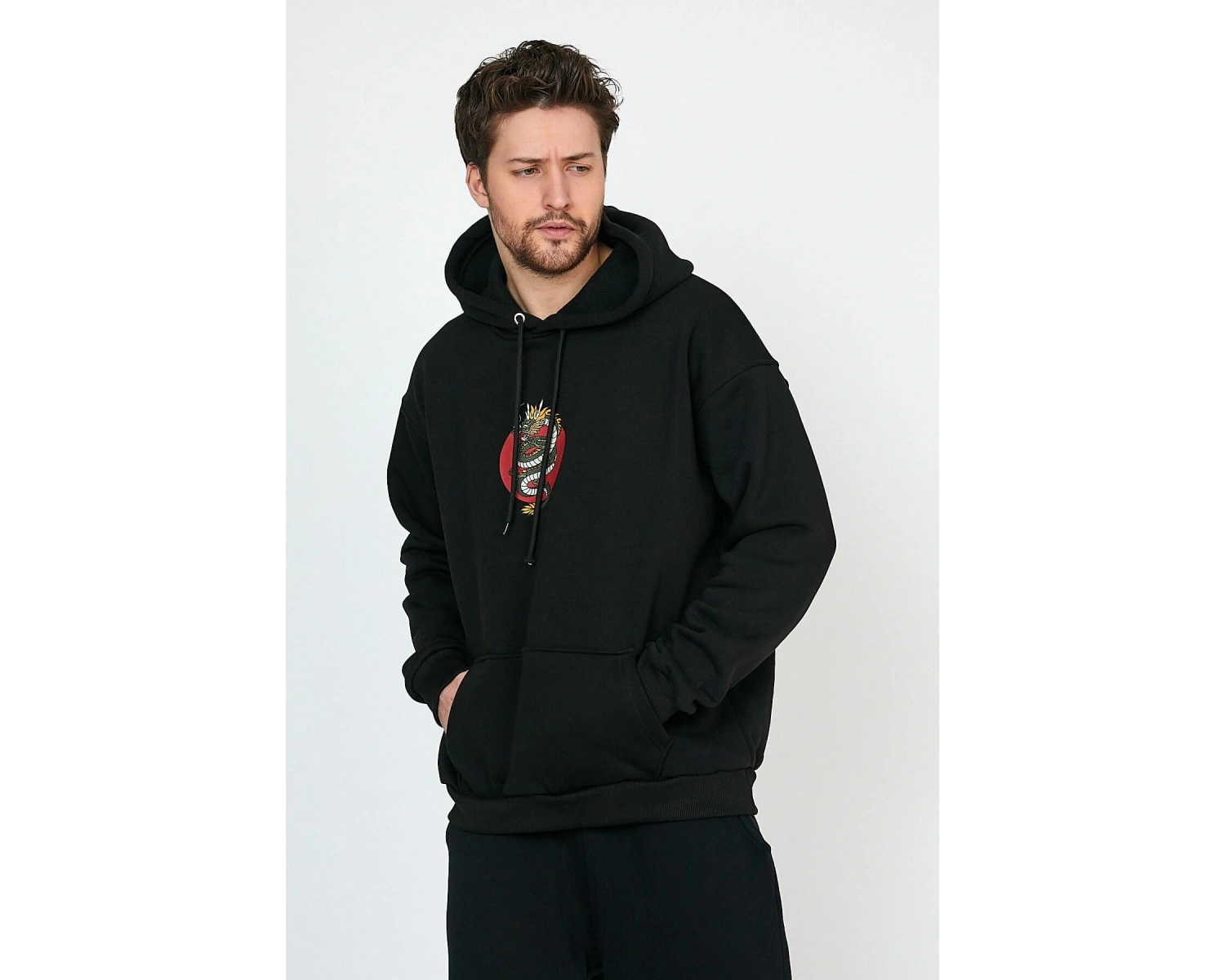 Victory or Death Siyah Oversize Unisex Kapüşonlu Sweatshirt Hoodie