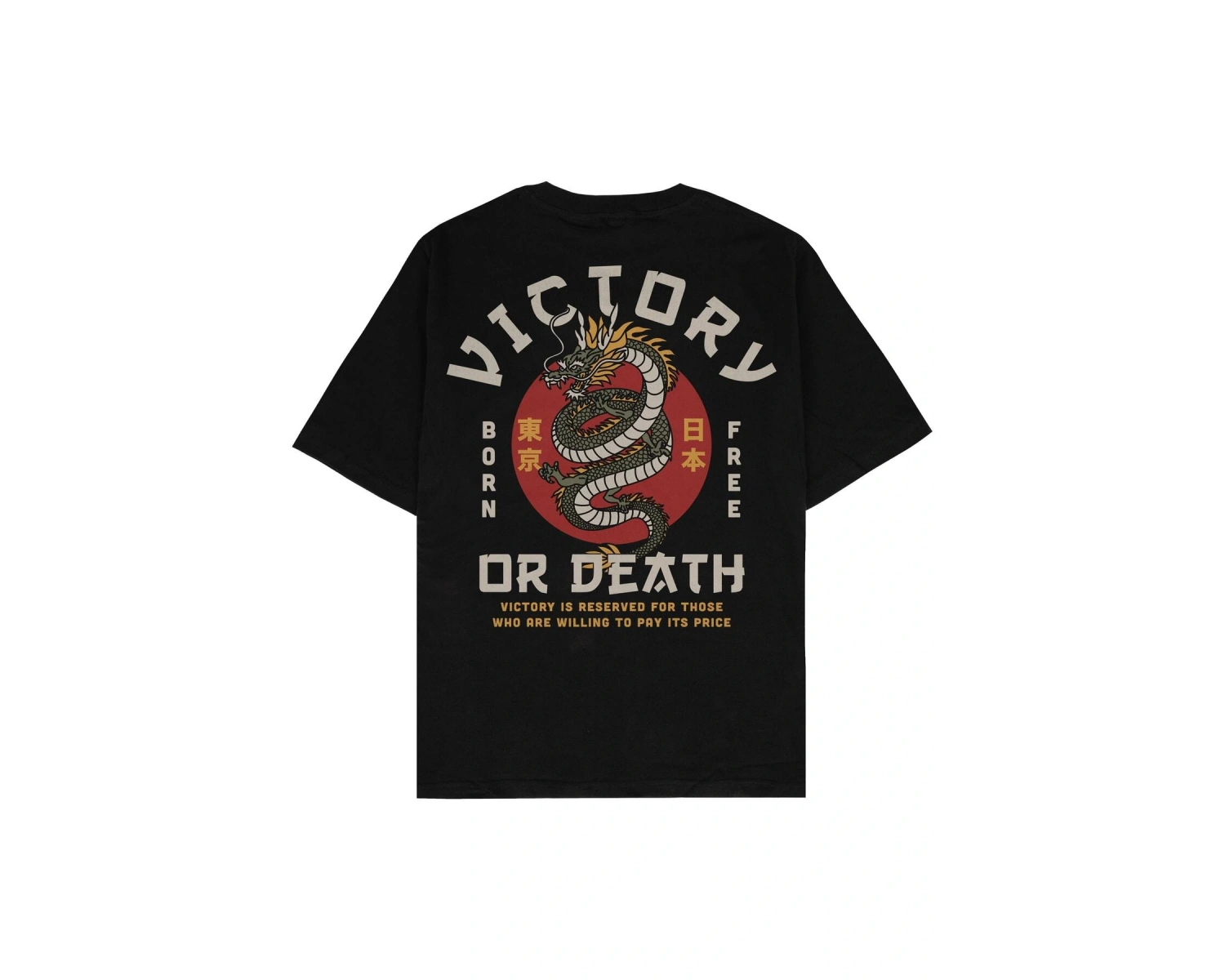 Victory Or Death Siyah Oversize Unisex T-shirt