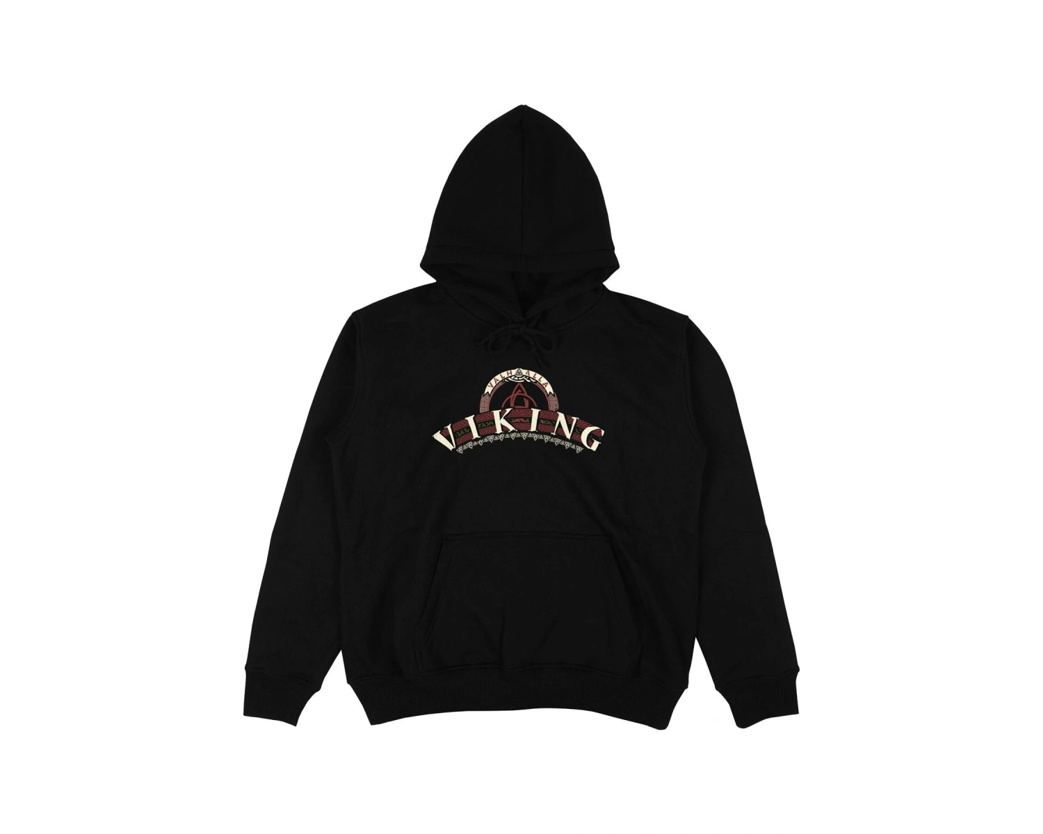 Viking Siyah Oversize Unisex Kapüşonlu Sweatshirt Hoodie