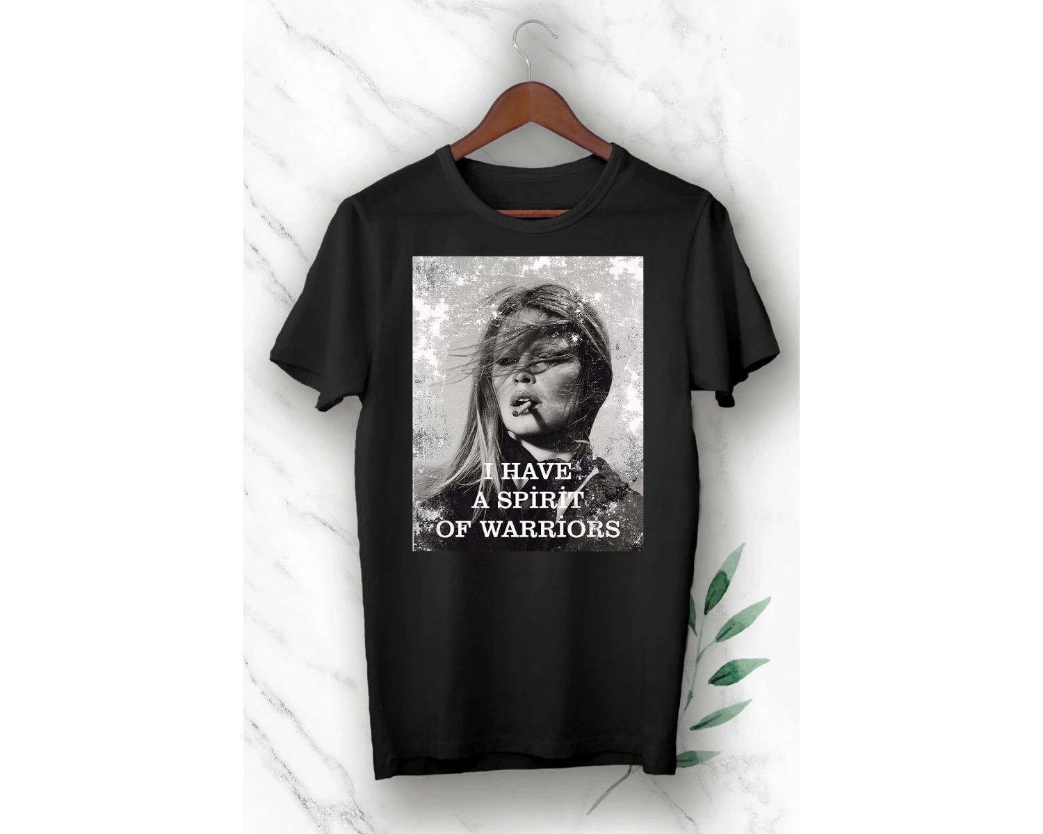 Vintage Brigitte Bardot Baskılı Unısex Beyaz Tişört