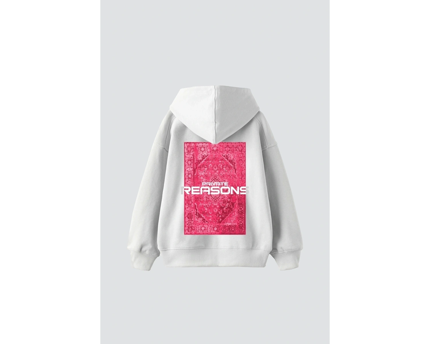 Vırtual Tracks Baskılı Oversize Unisex Premium Beyaz