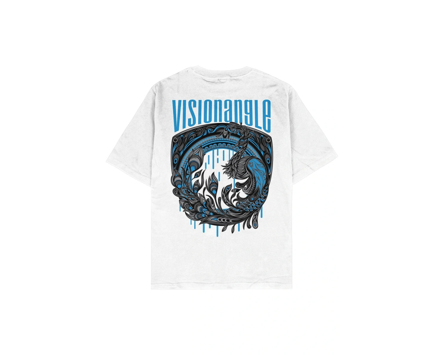 Visionangle Beyaz Oversize Unisex T-shirt