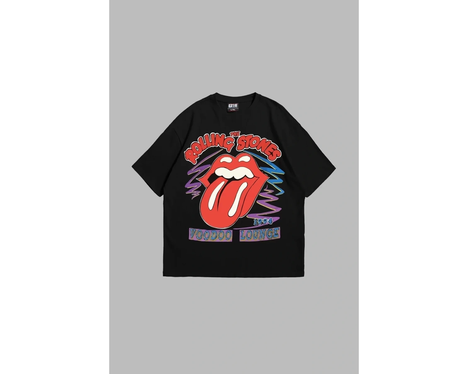 Voodoo Lounge Baskılı Oversize Unisex Beyaz