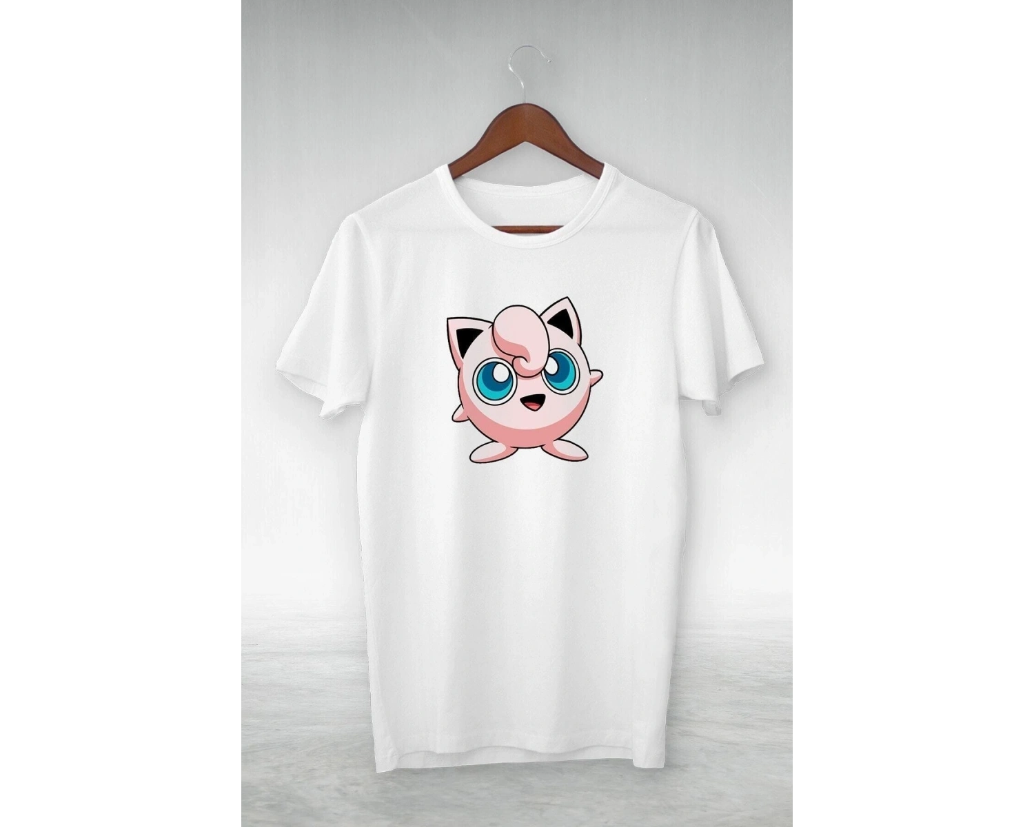Vtshirt Beyaz -pokemon-jigglypuff- Illustrasyon Çizim- Y-029
