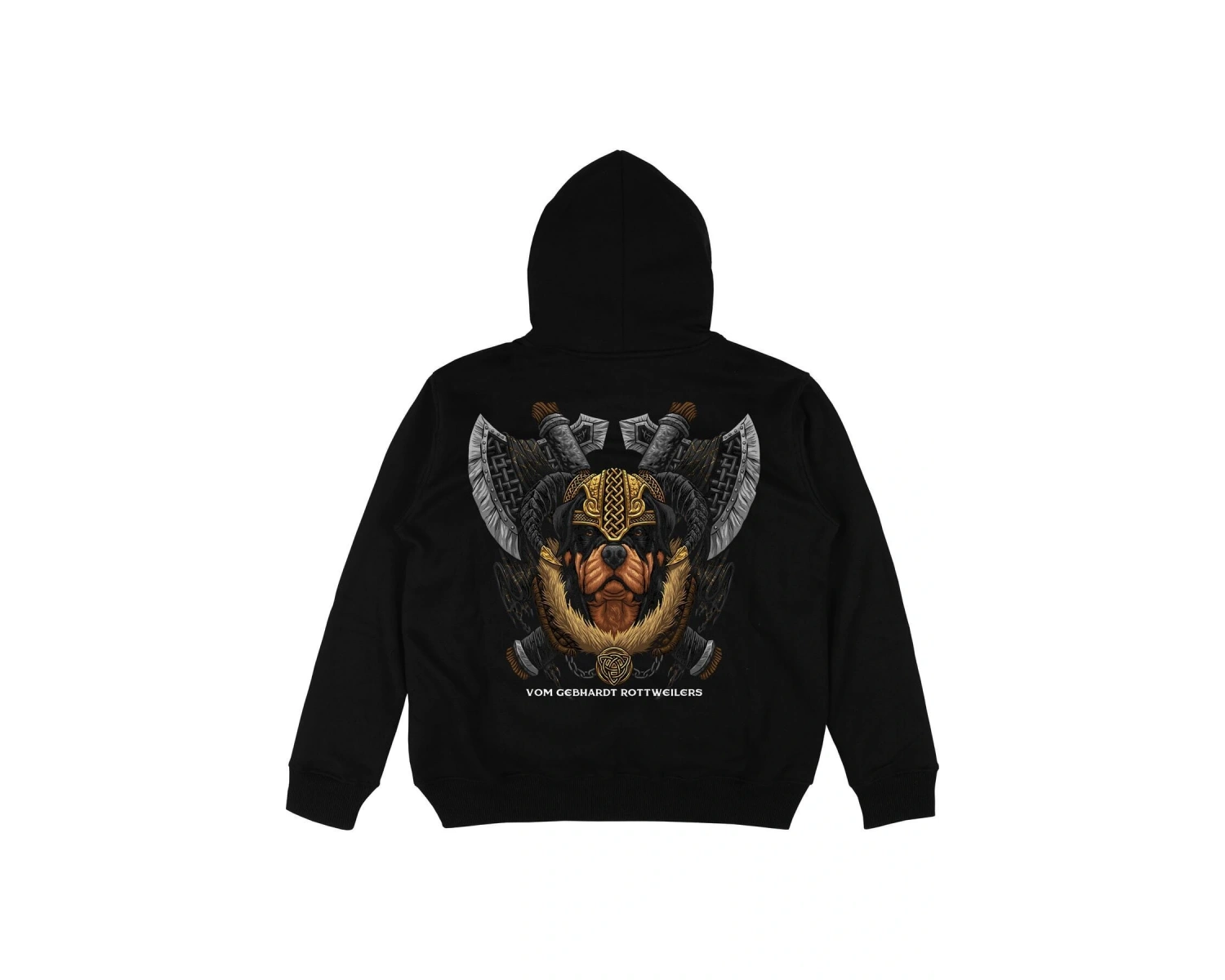 Warrior Siyah Oversize Unisex Kapüşonlu Sweatshirt Hoodie