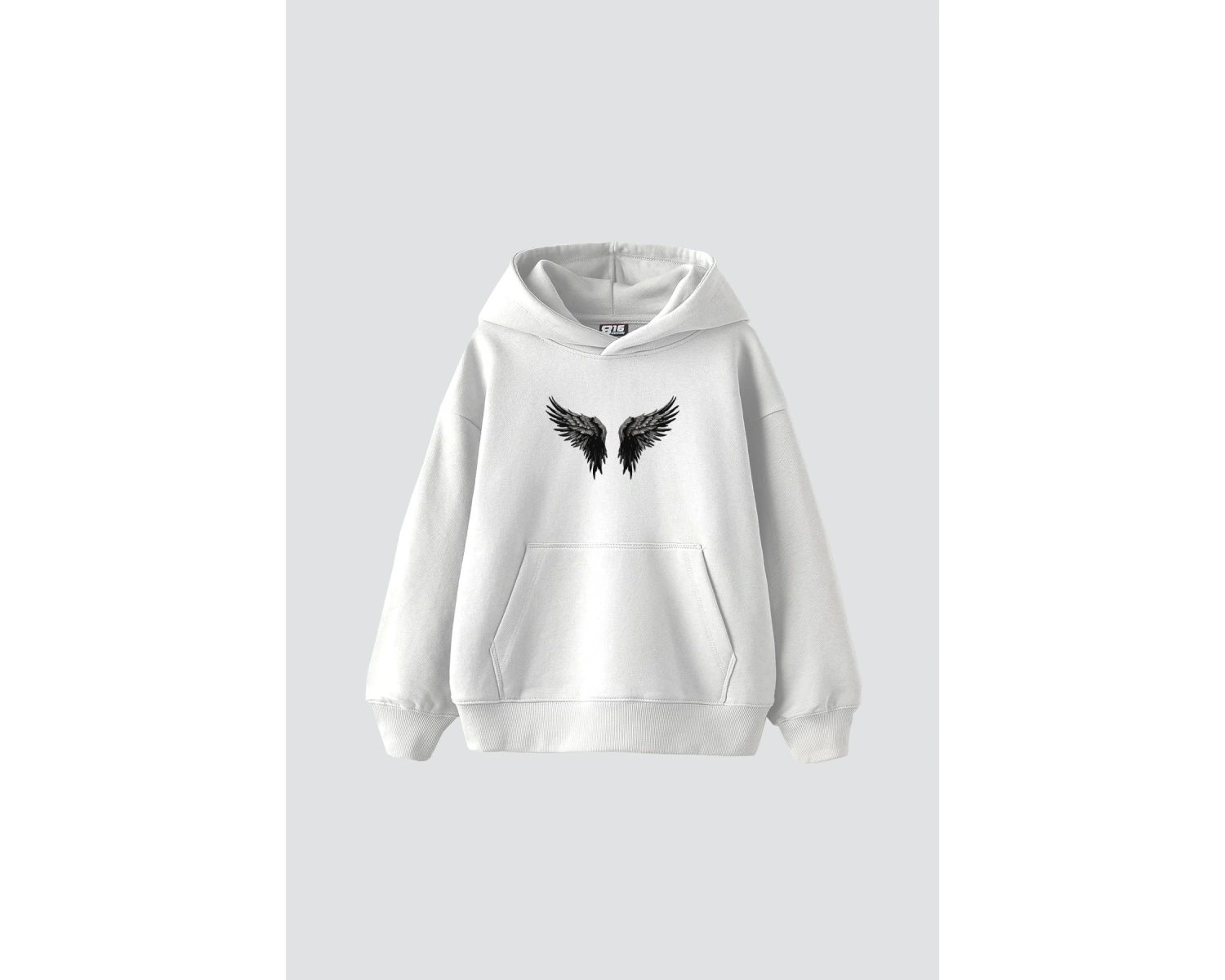 Wınget Crown Baskılı Oversize Unisex Beyaz