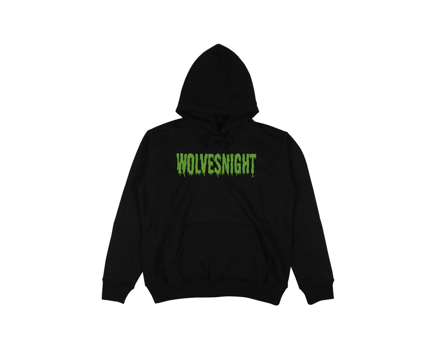 Wolves Night Siyah Oversize Unisex Kapüşonlu Sweatshirt Hoodie