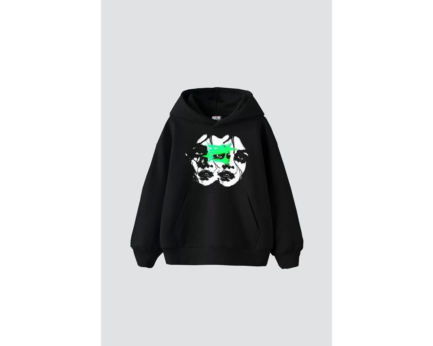 Woman Shadows Baskılı Siyah Oversize Unisex